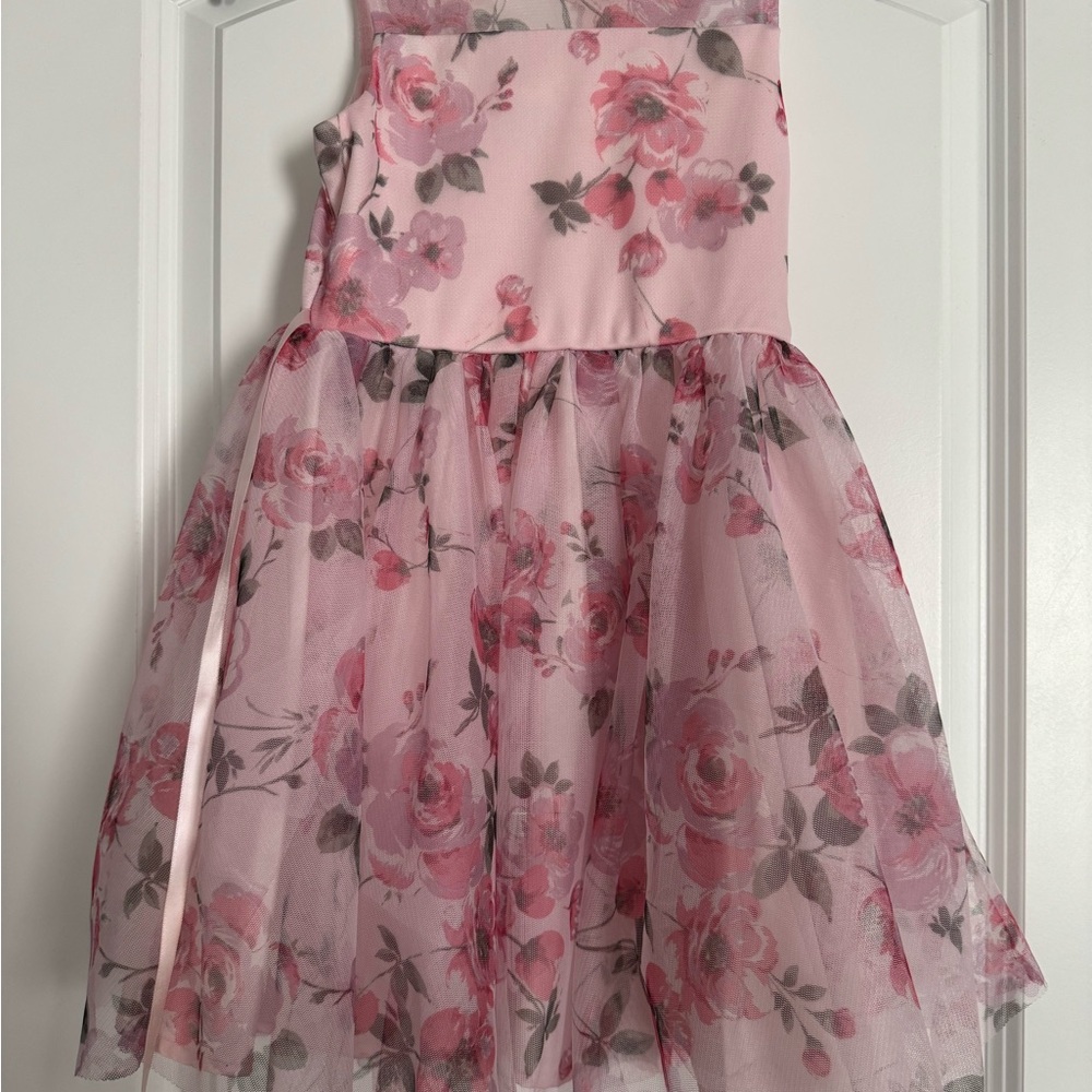 Floral Pink Kids Dress size small
